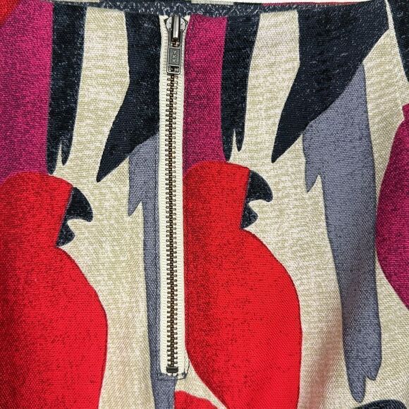 Nic + Zoe Parrot Print Cotton Blend Knee Length Pencil Skirt Size 4 - Picture 6 of 12